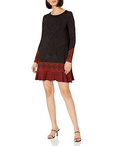 Desigual Vest_Nagoya Vestido Informal, Negro, S para Mujer