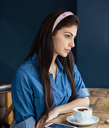 Diademas de Niñas Carta Coloridas Turbante Anchas Banda de Pelo de Tela Cinta Cubierta para Mujer Niñas 6 Piezas