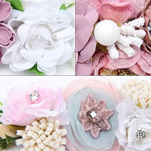 Diademas Peral bebé Vendas de la Flor Hecha a Mano for niñas Paquete de Nylon elástico Pelo de la Venda del bebé recién Nacido Hairband del Tocado de los Accesorios del Pelo (Color : G)