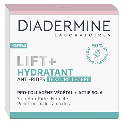 Diadermine LIFT+ – Crema hidratante antiarrugas – Textura ligera – 50 ml – Lote de 2