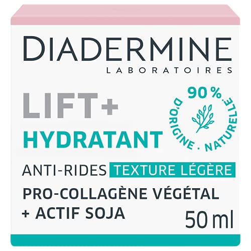 Diadermine LIFT+ – Crema hidratante antiarrugas – Textura ligera – 50 ml – Lote de 2