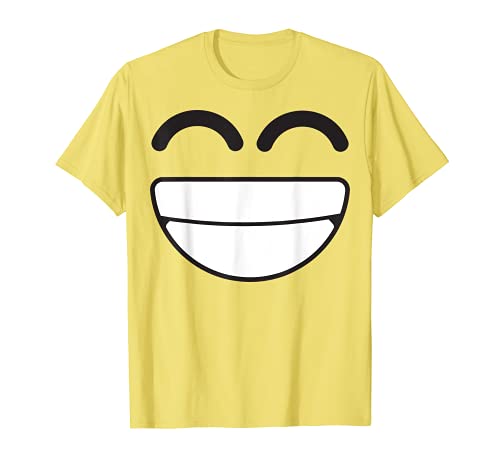 Disfraz de Halloween con cara de sonrisa ancha Emoji fácil Camiseta