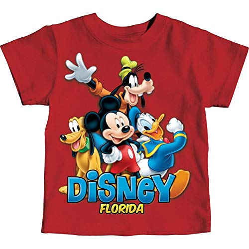 Disney Florida - Camiseta de Mickey Mouse y amigos para niños pequeños - rojo - 24 meses