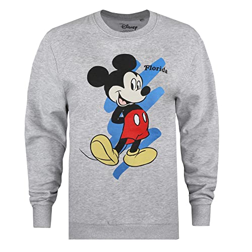 Disney Mickey Florida Suéter pulóver, Gris, 42 para Mujer