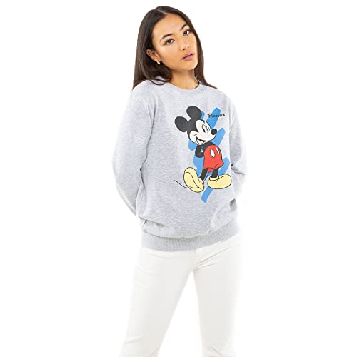 Disney Mickey Florida Suéter pulóver, Gris, 42 para Mujer