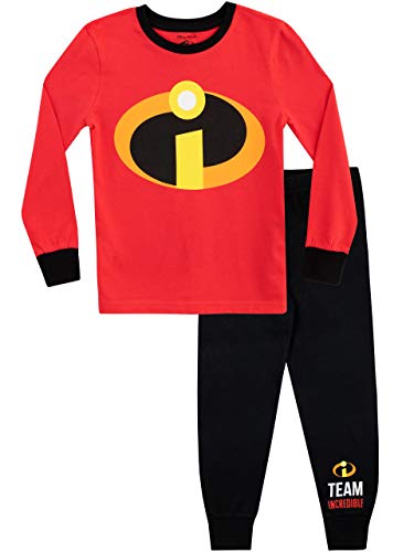 Disney Pijamas de Manga Larga para niños The Incredibles Ajuste Ceñido Rojo 7-8 Años