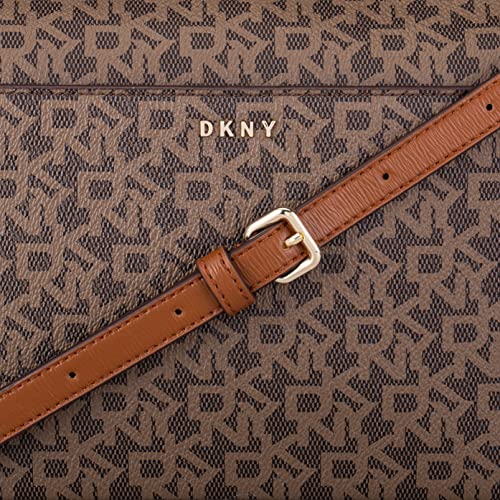 DKNY Women's Bryant Med Bx Crsbdy Crossbody, Mocha Caramel, One Size