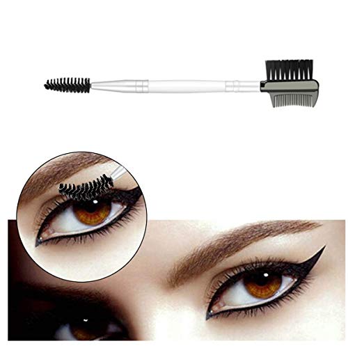 Doble Cara Cepillo Cejas,Xiuyer 2pcs 3 En 1 Reutilizable Suave Doble Cabeza Cepillo Cejas Pestañas Peine Para Mujeres Maquillaje Cosmético Herramienta