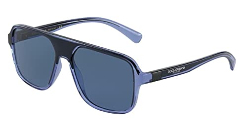 Dolce & Gabbana Gafas de sol DG6134 325880 Gafas AZUL TRANSPARENTE/NEGRO Hombre color Azul lente azul talla 57 mm