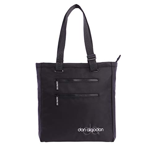 DON ALGODON Zoe, Bolso Mujer, Negro, 32 x 10 x 35 cm