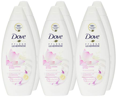 Dove cuidado de ducha, ritual brillante, gel de ducha, pack de 6 (6 x 250 ml).