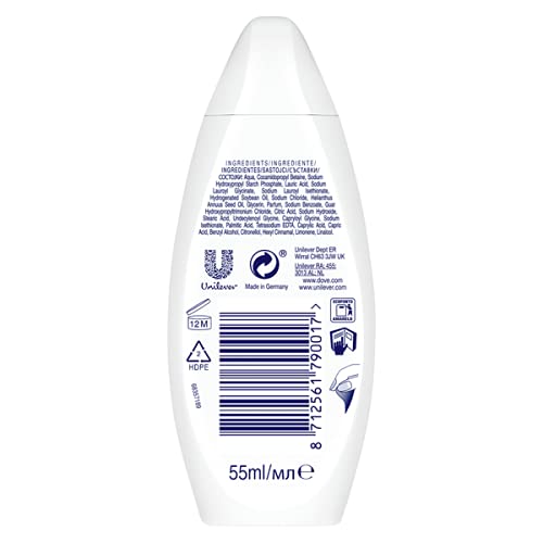 Dove Gel de Ducha para Piel más Suave y Cuidada, Hidratación Profunda sin Sulfatos - 1 unidad x 55 ml