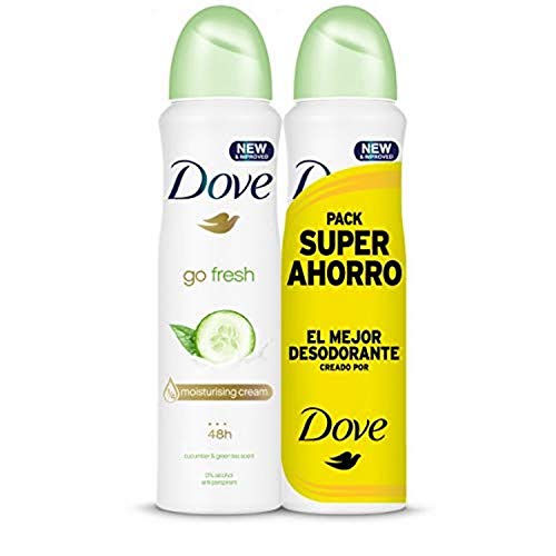 Dove Pack Ahorro Desodorante Pepino, 2 x 200 ml - Total: 400 ml