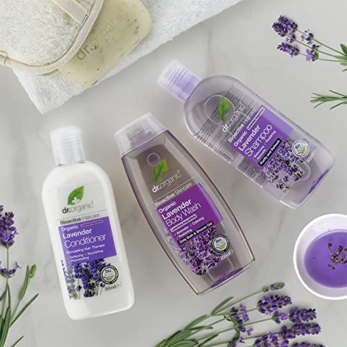 Dr. Organic Champú de lavanda aceite esencial puro equilibrio pelo Terapia