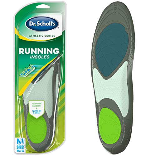 Dr. Scholl's Athletic Series - Plantillas para correr para hombre, tamaño grande, 1 par, tamaño 10.5-14