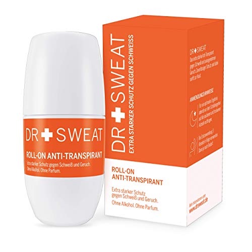 Dr. Sweat Anti-Transpirant - Antitranspirante para 7 días de protección contra el sudor Roll-On en caso de sudoración intensa, clínicamente probado, 50 ml, 1 unidad