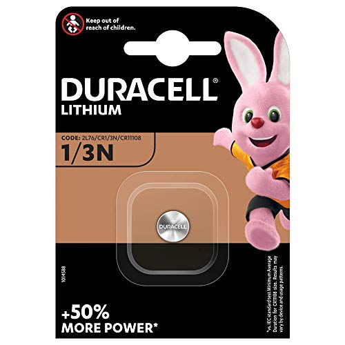 Duracell CR11108 DL1/3N - Pila de Litio CR1/2L76, Color Plateado