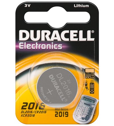 Duracell CR2016 D 1-BL (DL 2016) Single-Use Battery Litio 3 V - Pilas (Single-Use Battery, CR2016, Litio, Botón/Moneda, 3 V, 1 Pieza(s))