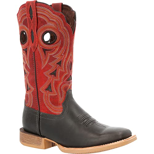 Durango Lady Rebel Pro - Botas occidentales para mujer, color negro y carmesí, Negro/Rojo, 42 EU