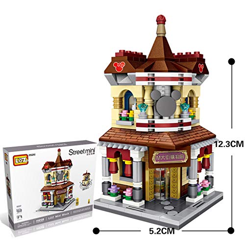 DYJD Juguetes pequeñas partículas Building Blocks Creative Set de la Calle Vista Juguetes para niños Mini Shop Modelo, Juegos para Padres con niños,1632m Avenue Shopping Gallery