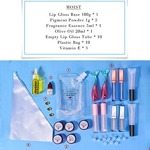 earlyad Base de Brillo de Labios, Kit de fabricación de Brillo de Labios Mate/hidratante DIY Tubo de Base de Esmalte de Labios Herramienta de Maquillaje cosmético Hecho a Mano Seguro