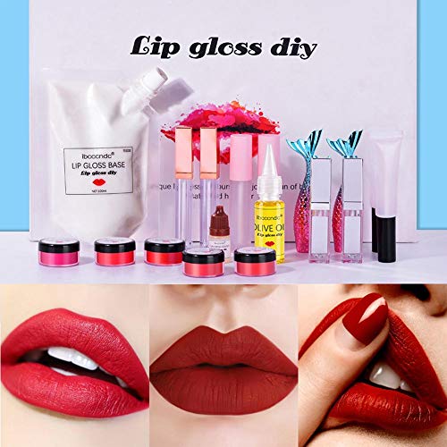 earlyad Base de Brillo de Labios, Kit de fabricación de Brillo de Labios Mate/hidratante DIY Tubo de Base de Esmalte de Labios Herramienta de Maquillaje cosmético Hecho a Mano Seguro