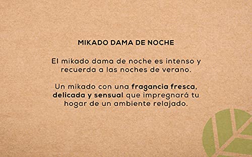 Eco Happy, Ambientador Mikado Fragancia a Dama de Noche fresca y delicada. Para Hogar, Oficina o Comercio. 95 mililitros.