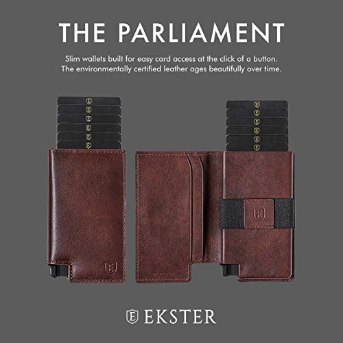 Ekster Parliament - Cartera de piel fina con bloqueo RFID y acceso rápido a las tarjetas