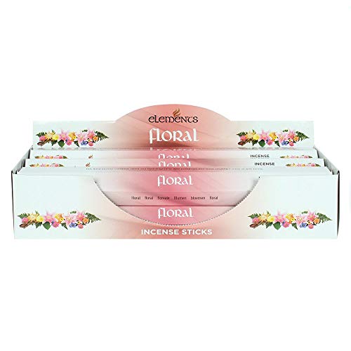 Elements - Expositor con 6 paquetes de varillas de incienso Floral (Talla Única) (Blanco/Rosa)