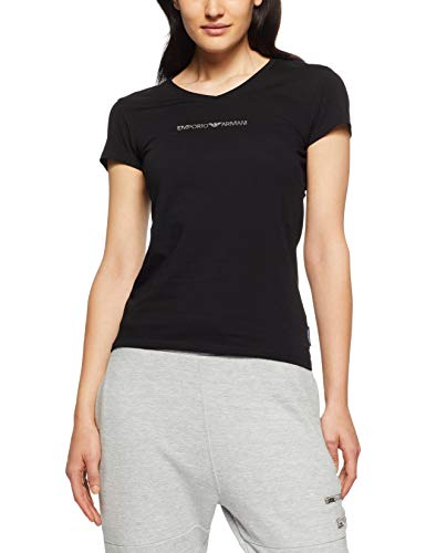 Emporio Armani 163321cc317 Parte Superior de Pijama, Negro (Nero 00020), L para Mujer