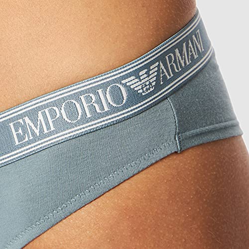 Emporio Armani Iconic Logoband Calzoncillos Brasileños 2 unidades, Mujer, Azul, L