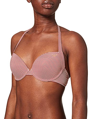 Emporio Armani Mujer 9p302 Parte de arriba de bikini Not Applicable, Multicolor (Bordeaux/Avorio 10076), 90B (Talla del fabricante: Medium)