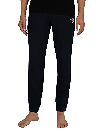 Emporio Armani Stretch Terry Pantalón Deporte, Hombre, Azul (Abyss), XL