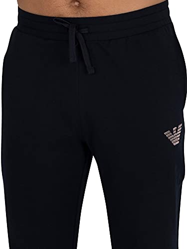 Emporio Armani Stretch Terry Pantalón Deporte, Hombre, Azul (Abyss), XL