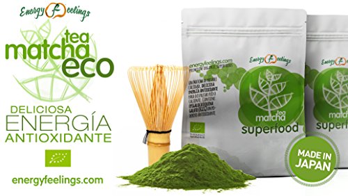 Energy Feelings Té Matcha Verde Orgánico Japonés | Té Matcha Premium Ecológico cultivado en Japón | Matcha Slim en Polvo | Ideal para Bebidas, Cocina, Latte | 200g