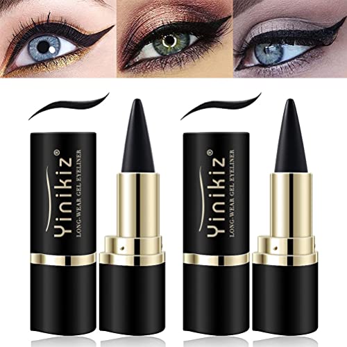 Enkomy Eyeliner, Gel De Pluma De Ojos Negro, Delineador De Ojos Impermeable Duradero, Delineador De Ojos De Secado Rápido Mate, Maquillaje De Belleza para Mujeres