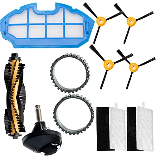 EPIEZA Kit de Accesorios para Cecotec Conga 990 Excellence y ECOVACS N79 y N79S. Recambios con neumáticos y Rueda Delantera