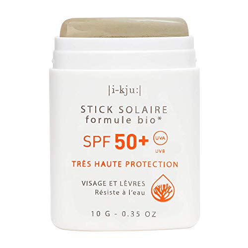 EQ | Protector Solar Facial en Stick SPF50+ - Filtros Minerales - Cara y Zonas Sensibles - Protección UVA UVB muy alta - Resistente al Agua - Caqui - 10g