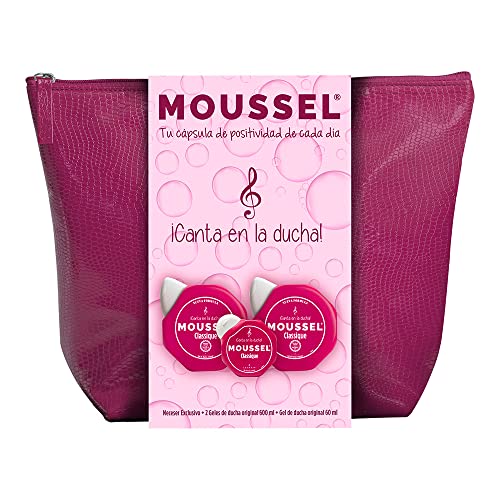 ESTUCHE MOUSSEL NECESER + 2UD GEL 600ML + GEL 60ML VIAJE MOUSEL