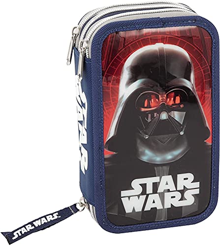 Estuche Star Wars Rouge One 3 pisos azul gris + llavero juego cubo y bolígrafo multicolor perfumado