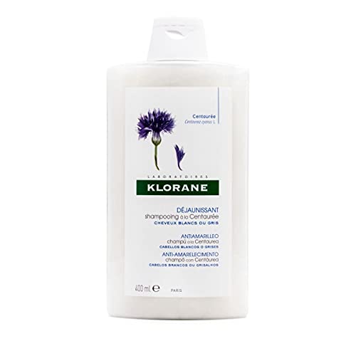 Eucerin Klorane Champú Centaurea Para Cabellos S Y Grises, Blanco, 400 Mililitro