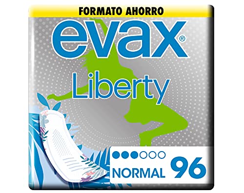 Evax Liberty Compresas, Normal, 96 Unidades, Se Adaptan al Cuerpo y Neutralizan los Olores