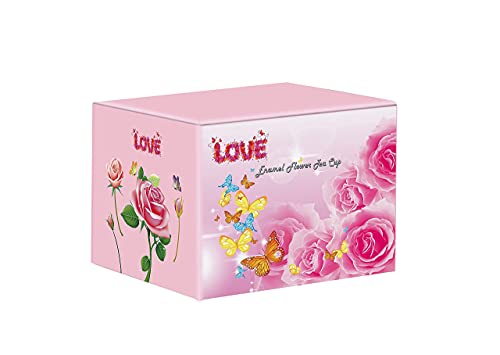 Evecase -Esmalte Hecha a Mano Cristal Taza,Taza de Té y Café, Motivo 3D de Mariposas y Flores,Regalos Originales para Mujer Esposa Friends Mama Profesora Amiga Cumpleaños Navidad Dia de la Madre