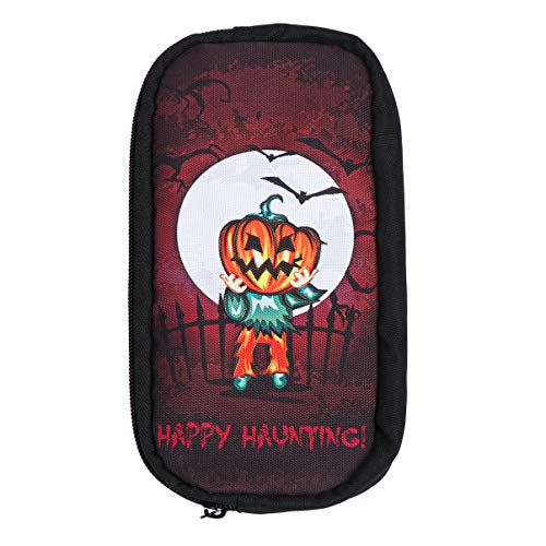 EXCEART Patrón de Calabaza de Halloween Bolsa de Papelería Portátil Estuche de Lápices Bolsa de Cosméticos para Estudiantes Niños Mujeres