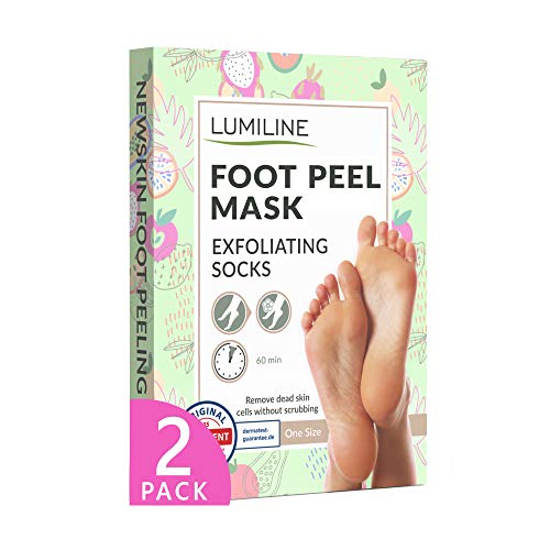 Exfoliante pies quita callos pies calcetines exfoliantes de pies mascarilla pies peeling babyfoot baby foot elimina callos, 2 pares (hasta la talla 43)