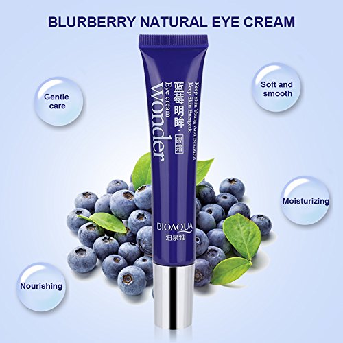 Eye Cream Blueberry Rejuvenecimiento Serum Ojos para Humectación, Círculos Oscuros, Hinchazón, Arrugas, Loción Antienvejecedora para el Cuidado de la Piel