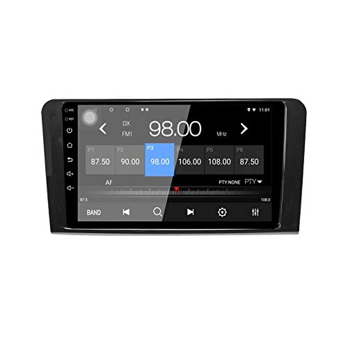 EZoneTronics 9 Pulgadas 2 DIN Android 10.1 Radio de Coche estéreo para Mercedes Benz ML GL W164 Pantalla táctil Navegación GPS de con BT USB WiFi Am/FM/RDS SWC Mirror Link Player 2G RAM + 32G ROM