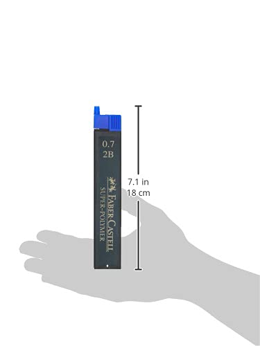 Faber-Castell 120702 - Minas, 12 unidades, Gris, 2B, 0.7 mm