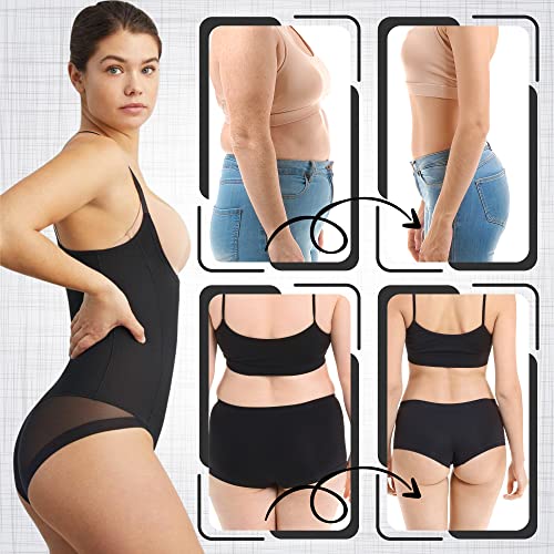 Faja Reductora para Mujer - Body reductor - Lencería Moldeadora - Levanta Glúteos - Fajas reductoras mujer - Shapewear - Regalo - lenceria mujer sexy - faja embarazada - corsé (XL, NEGRO)