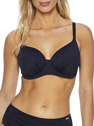 Fantasie Trajes de baño Versailles FS5749 China Azul UW Reunido Copa Completa Bikini Top - negro - 90F